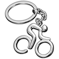 Los mejores  - FBlue Anillo de la Cadena dominante del Metal Plateado Bici de la Bicicleta del Montar a Caballo Llavero Llavero Llavero…